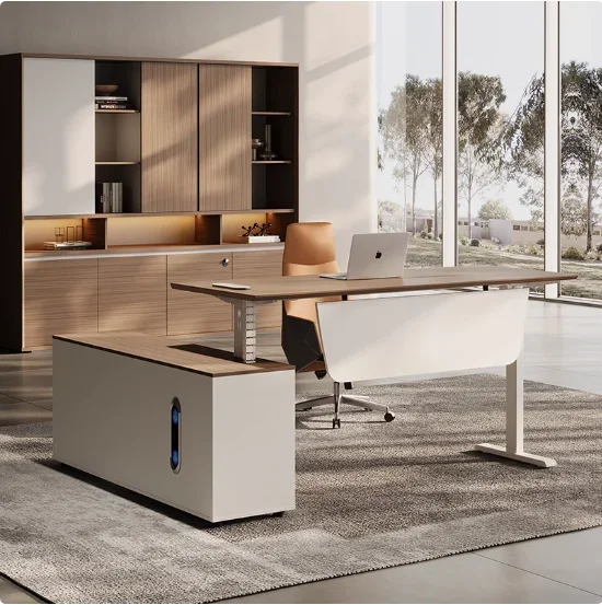 Office Furniture Logo - Nowoczesne, proste biurko dla CEO, szefa,