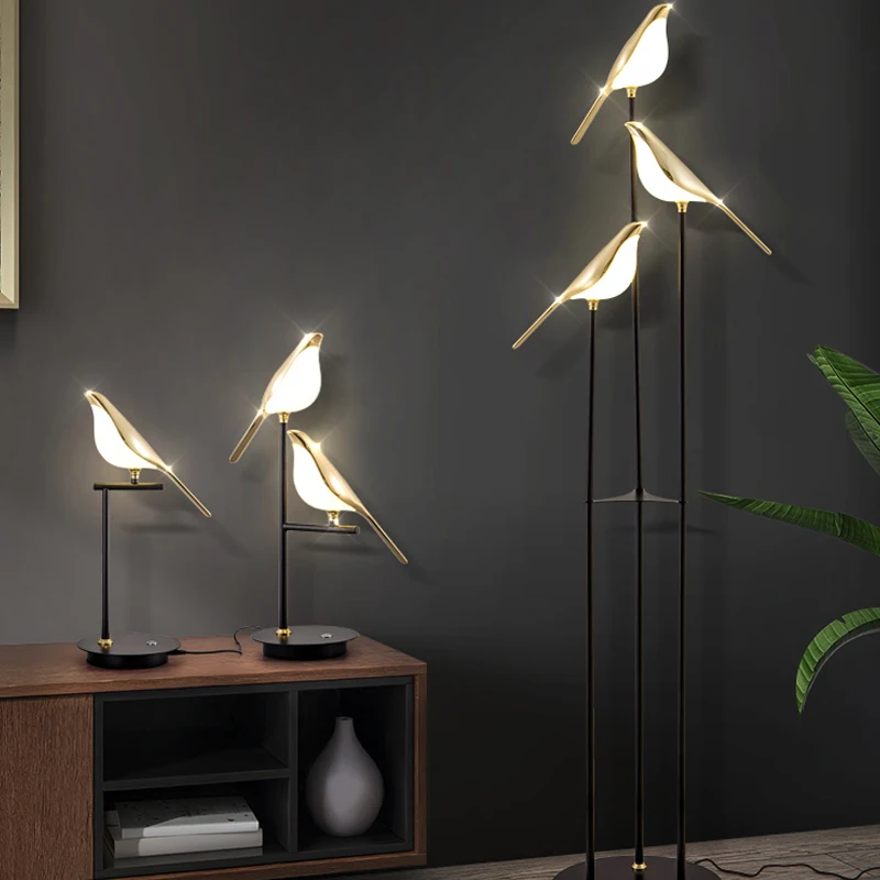 Floor Lamp Arched - Sroka ptak lampa stołowa stojące biurko