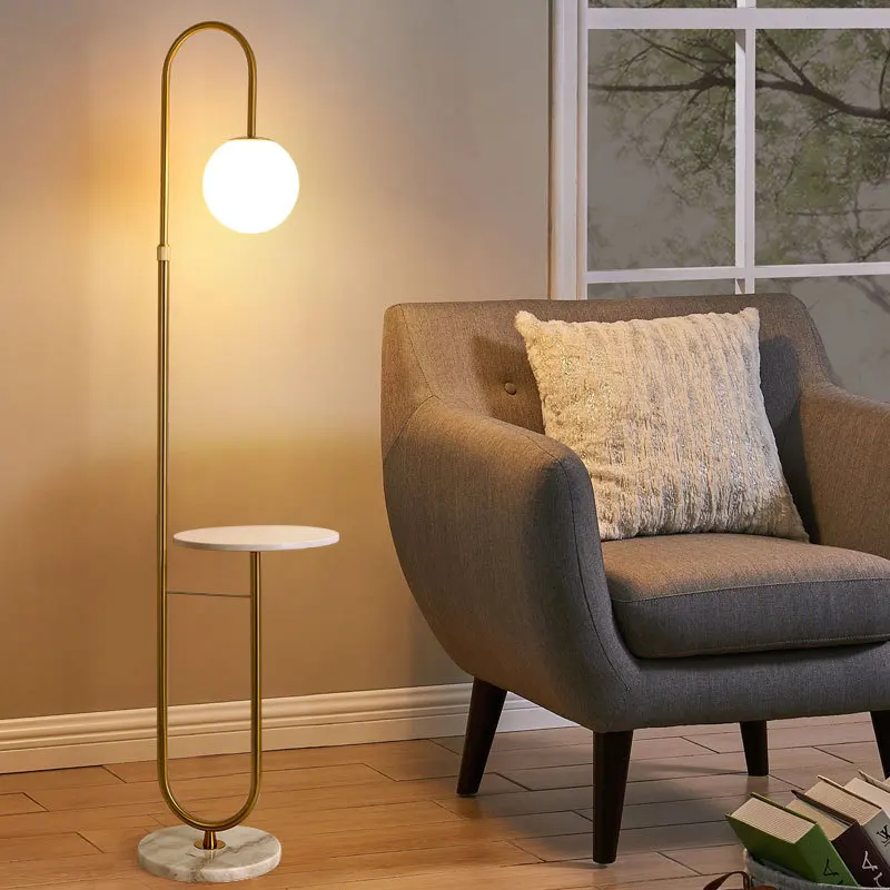 Floor Lamp Arched - Nowoczesny lampa LED podłogowa złoty czarny