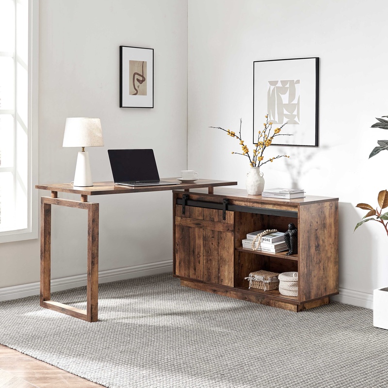 Credenza Office Storage - Biurko w kształcie litery L z