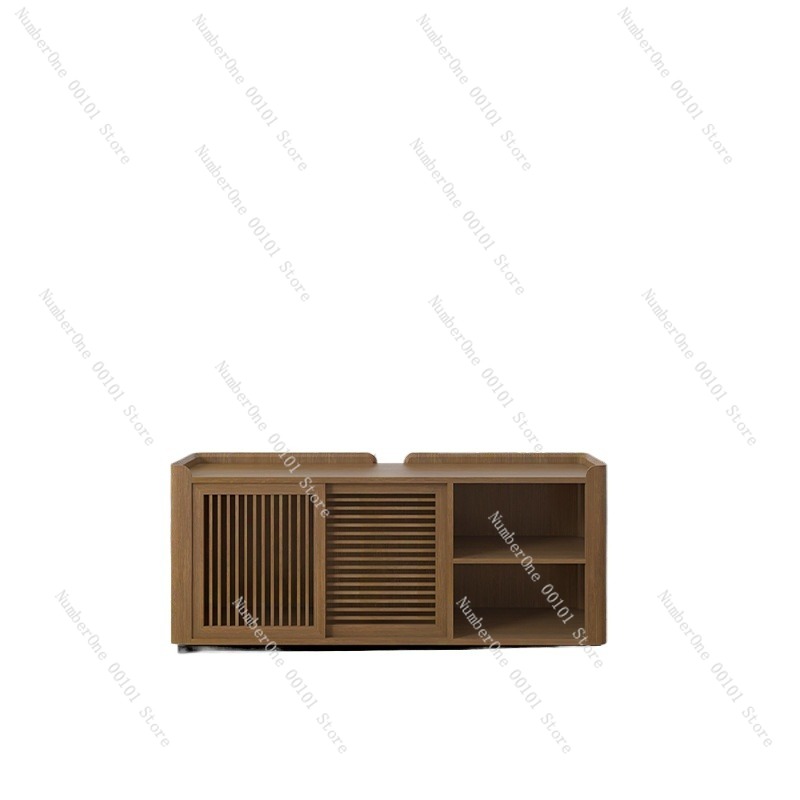 Credenza Office Storage - Elegancka szafka biurowa do biurka, bambusowa,