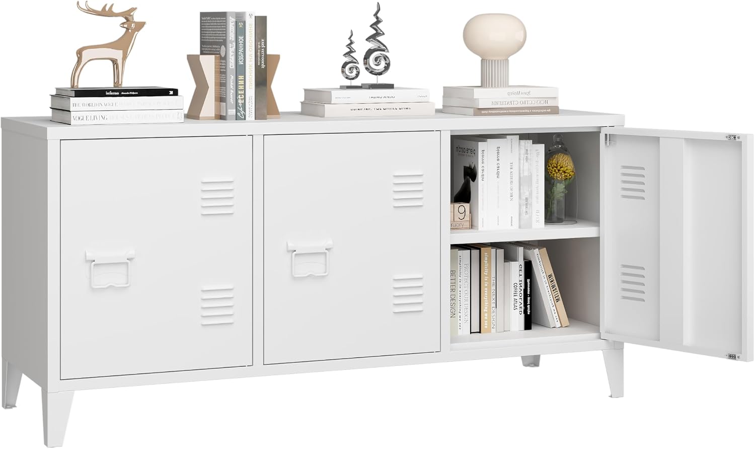 Credenza Office Storage - Nowoczesna szafka RTV, metalowa szafka do