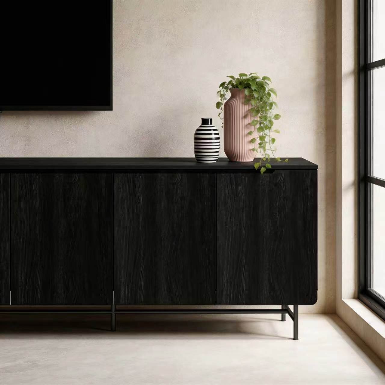 Duża, karbowana komoda boczna  – Credenza Office Storage recenzja i cena