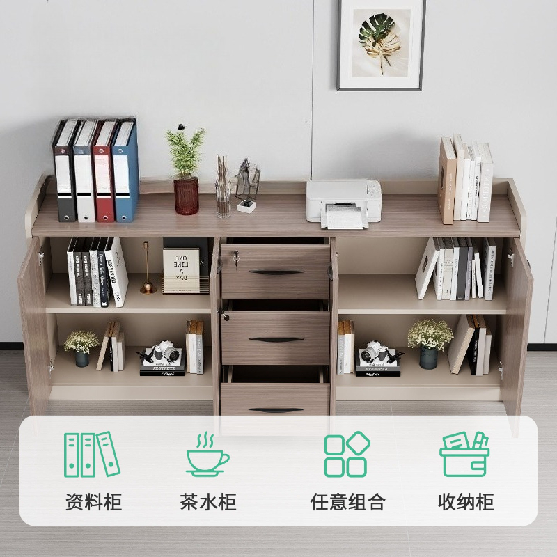 F*-Nowoczesna Drewniana Niska  – Credenza Office Storage recenzja i cena