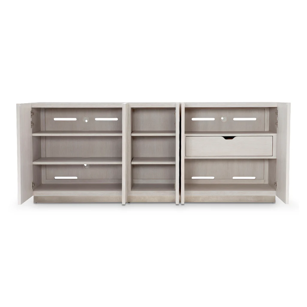 Nowoczesna biała szafka RTV z  – Credenza Office Storage recenzja i cena